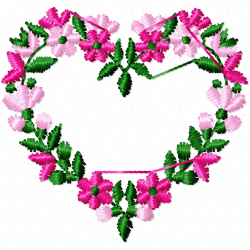 Hearts Embroidery Design 5